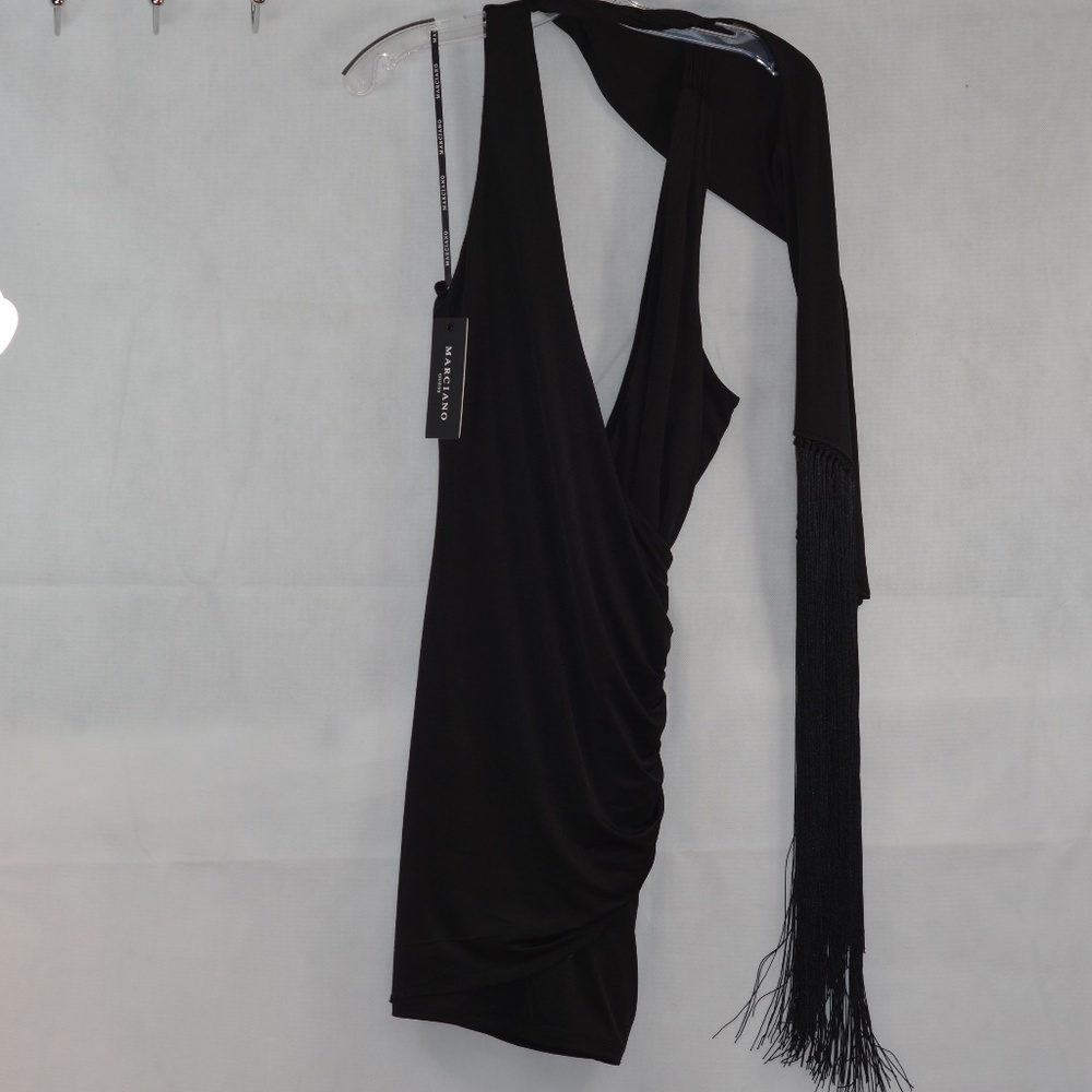 Marciano Guess Black Dress with Scarf SZ L NWT